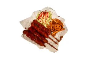 옛날 닭꼬치 + 감자튀김 — 메뉴
